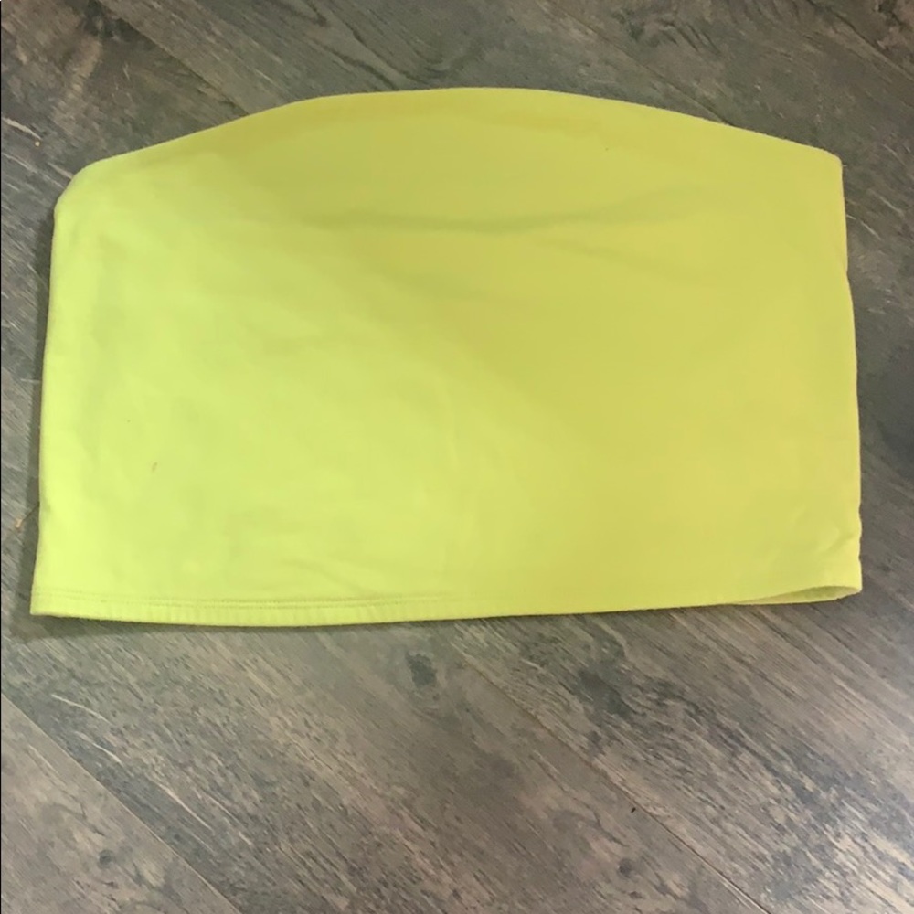Pale Neon Green Tube Top
